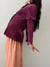 Load image into Gallery viewer, 70's Rose Velvet Victorian Style Tunic S-M