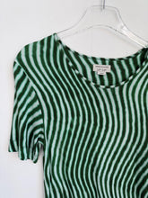 Load image into Gallery viewer, Dries Van Noten Len Lye Green Wavy Dress S-M