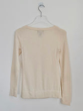 Load image into Gallery viewer, Y2K Ivory Merino Wool Blend Button Shoulder Sweater XS