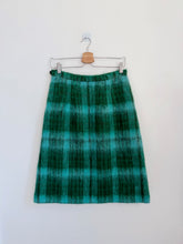 Load image into Gallery viewer, 60s Mohair Shadow Plaid Skirt S
