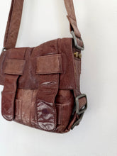 Load image into Gallery viewer, Brown Marbled Leather Crossbody Purse