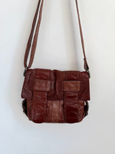 Load image into Gallery viewer, Brown Marbled Leather Crossbody Purse