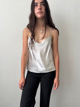 Load image into Gallery viewer, Metallic Silver Hugo Buscati Silk Top S-M