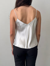 Load image into Gallery viewer, Metallic Silver Hugo Buscati Silk Top S-M