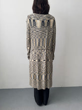 Load image into Gallery viewer, Y2K Marbled Silk Knit Belted Duster Cardigan M