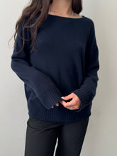 Load image into Gallery viewer, Nili Lotan Midnight Cashmere Sweater M