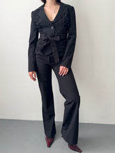 Load image into Gallery viewer, Pinstripe Midnight Blue Suit S-M
