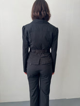 Load image into Gallery viewer, Pinstripe Midnight Blue Suit S-M