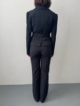 Load image into Gallery viewer, Pinstripe Midnight Blue Suit S-M