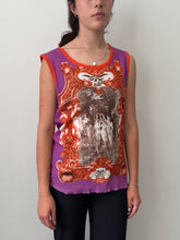 Load image into Gallery viewer, Baroque Print Sleeveless Mesh Top M-L