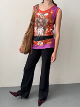 Load image into Gallery viewer, Baroque Print Sleeveless Mesh Top M-L