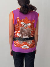 Load image into Gallery viewer, Baroque Print Sleeveless Mesh Top M-L